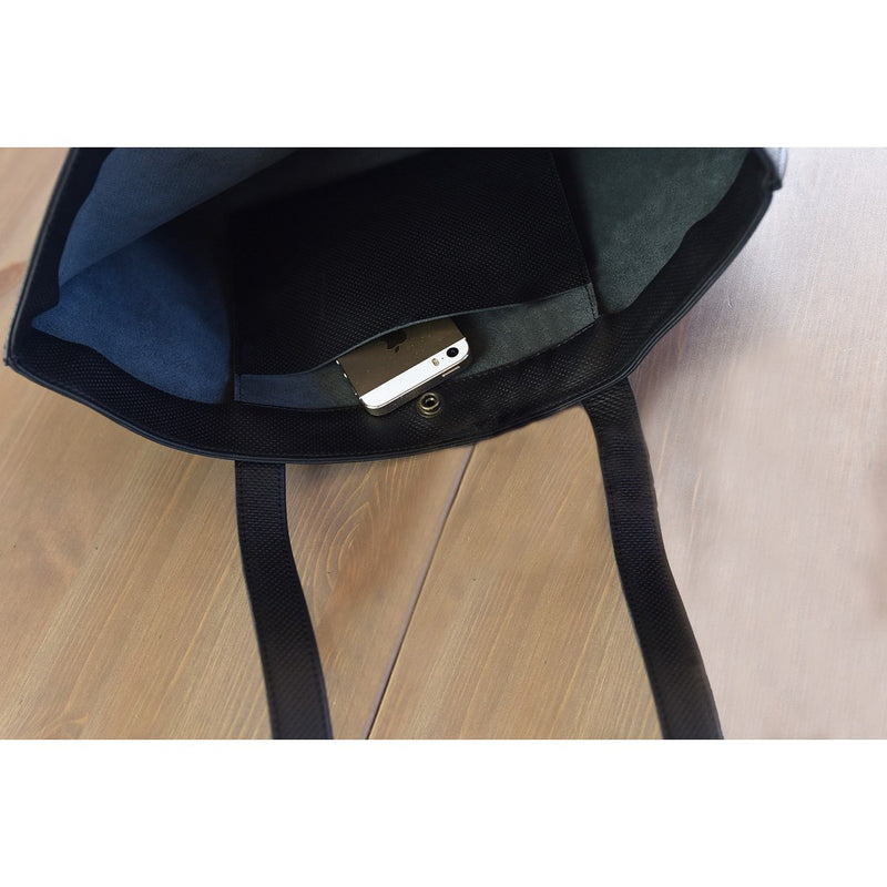 Kiko Leather Street Leather Tote | Black-705-1