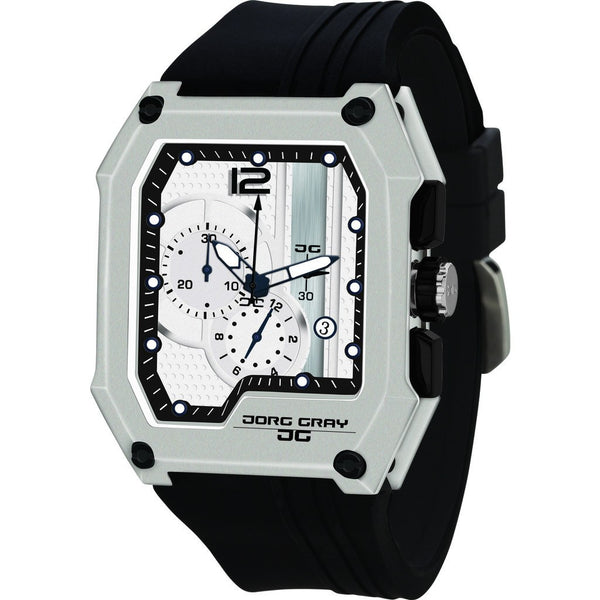 Jorg Gray JG7100-22 White Men's Chronograph Watch | Silicone