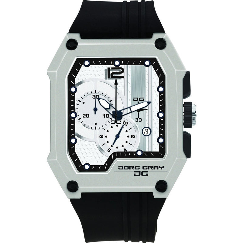 Jorg Gray JG7100-22 White Men's Chronograph Watch | Silicone