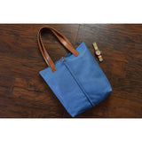 Kiko Leather Seabu Leather Tote | Blue-718-6