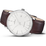 Junghans Meister Chronometer Stainless Steel Watch | Brown Strap 027/4130.00