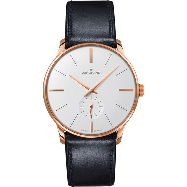 Junghans Meister Handaufzug Gold Watch | Black Strap 027/5002.00