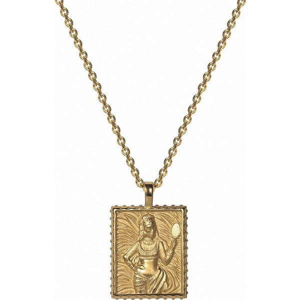 Awe Inspired Oshun Tablet Necklace Adjustable Cable Chain XL 20"-22" | Gold Vermeil