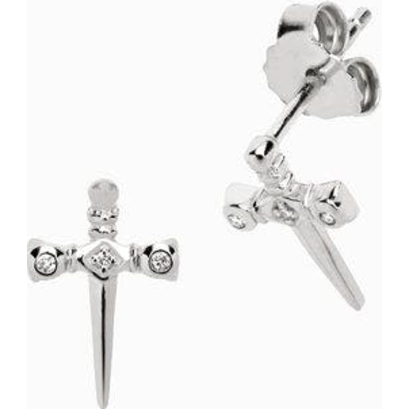 Awe Inspired Sword Stud Earring