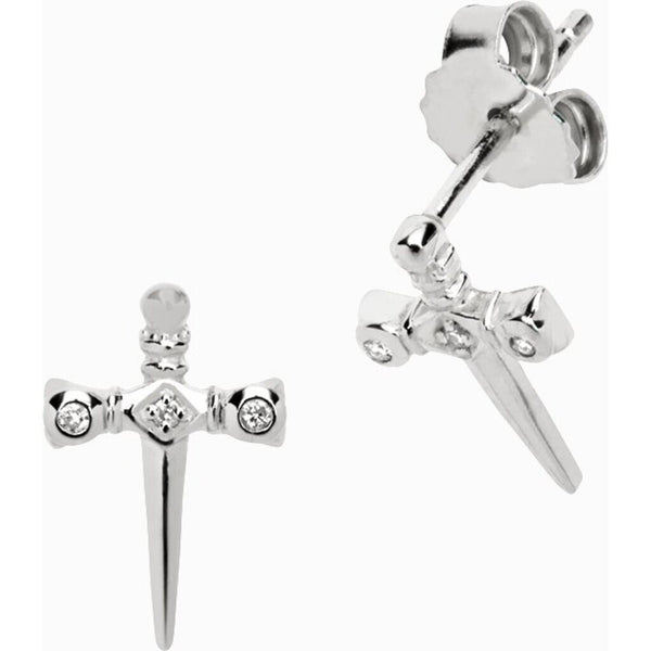 Awe Inspired Sword Stud Earring