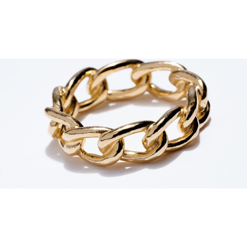 Awe Inspired Cable Chain Ring | Gold Vermeil