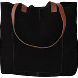 Kiko Leather PCH Suede Tote | Black-731-1