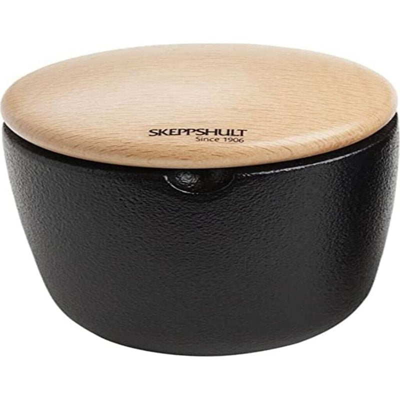 Skeppshult Cast Iron & Beechwood Swing Salt Bowl | Black