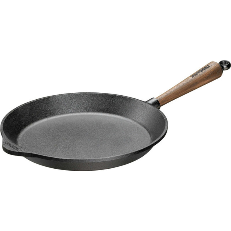 Skeppshult Traditional Walnut Handle Fry Pan, 9.5 inch | Black  