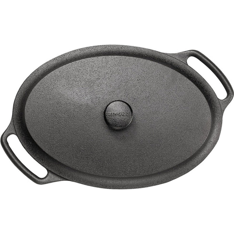 Skeppshult Original Oval Casserole With Cast Iron Lid, 6.3 Quart 6 Liter Black 