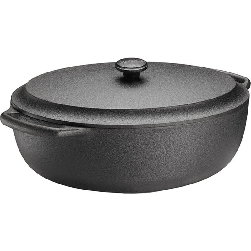 Skeppshult Original Oval Casserole With Cast Iron Lid, 6.3 Quart 6 Liter Black 