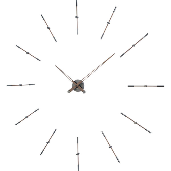 Nomon Merlin 12 T Wall Clock | Graphite Finished Brass/Walnut