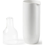 Atipico Crudo White Ceramic Jug | Transparent Lid 7535