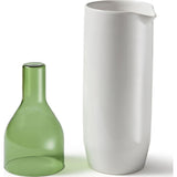 Atipico Crudo White Ceramic Jug | Green Lid 7536