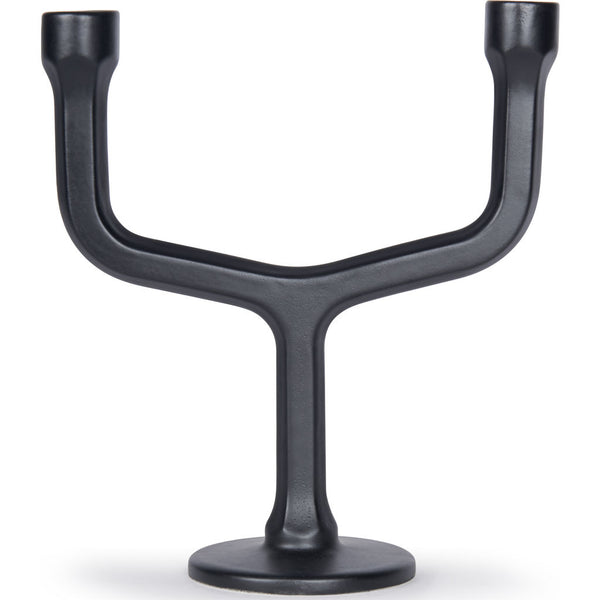 Atipico Esag Double Candle Holder | Satin Black 7621