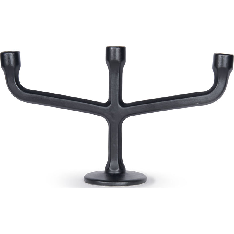 Atipico Esag Triple Candle Holder | Satin Black 7631