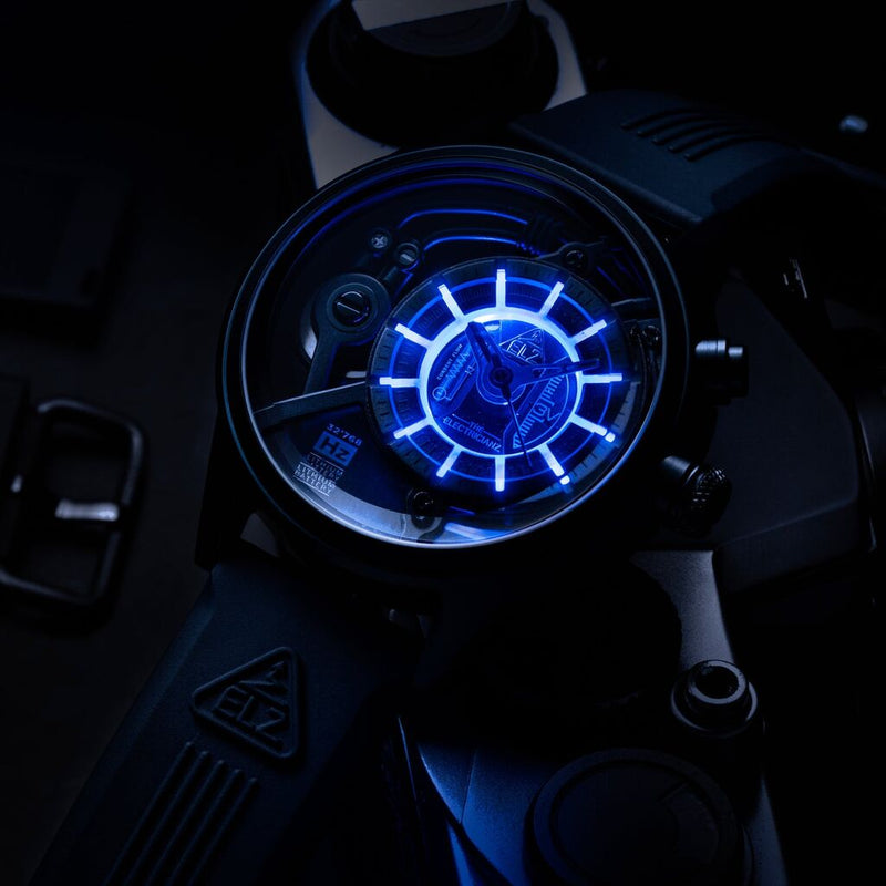 The Electricianz the Blue Z - Rubber Watch  | Stainless Steel With Blue Pvd, 45mm Case