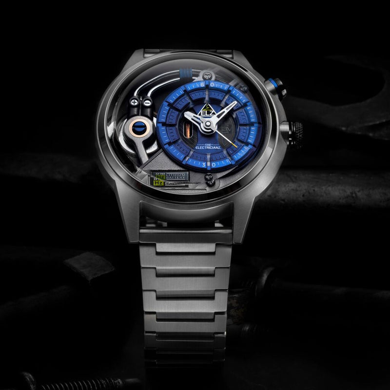 The Electricianz Stone Z - Metal  | Stainless Steel, Gun Pvd Crown & Pusher, 45mm Case