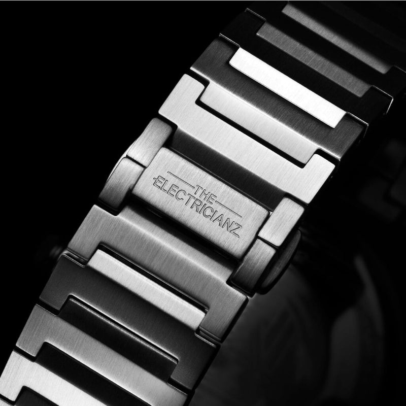 The Electricianz Stone Z - Metal  | Stainless Steel, Gun Pvd Crown & Pusher, 45mm Case