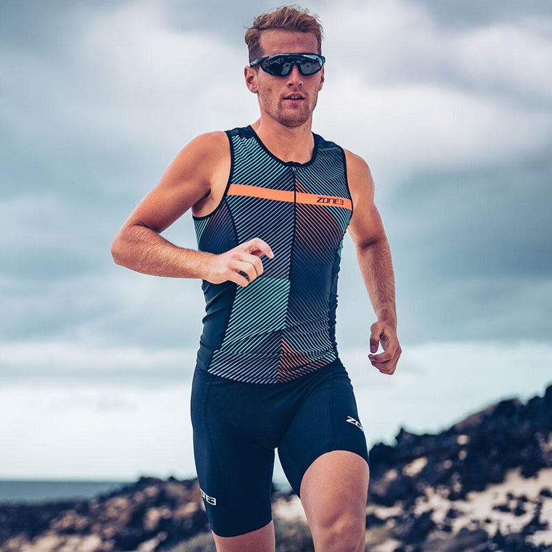Zone3 Men's Activate Plus Momentum Stripes Tri Top