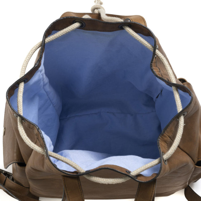 Moore & Giles Reclaimed: Cinch Top Backpack| Heirloom Oak
