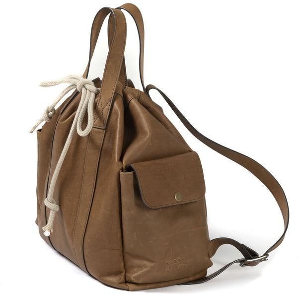 Moore & Giles Reclaimed: Cinch Top Backpack| Heirloom Oak