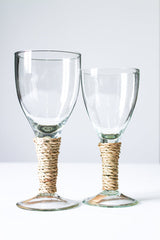 Seagrass Wine Glass 6 Pc Set | Small & Large
