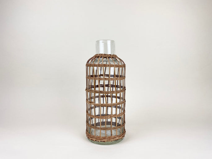 Seagrass Rattan Cage Vase Carafe |Small & Medium