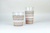 Seagrass Highball 6 pc Glassware set | White & Sepia Collection