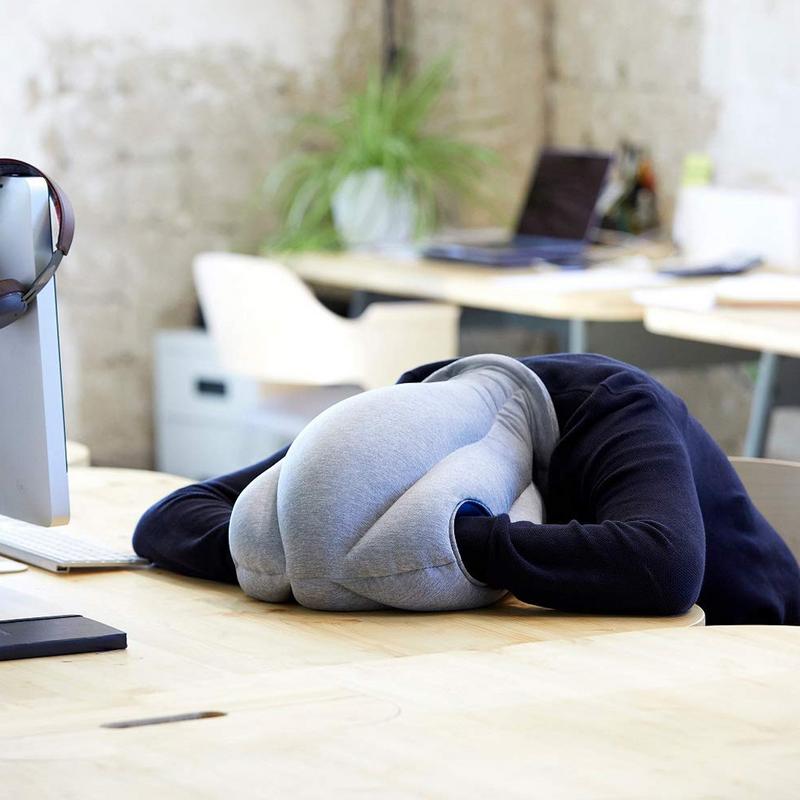 Ostrichpillow Original Travel Neck/Face Pillow | Sleepy Blue