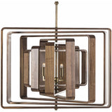 Sonder Living Spiral Walnut Chandelier | 120V