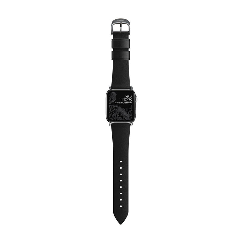 Nomad Modern Slim Apple Watch Leather Strap 40mm / 38mm | Black