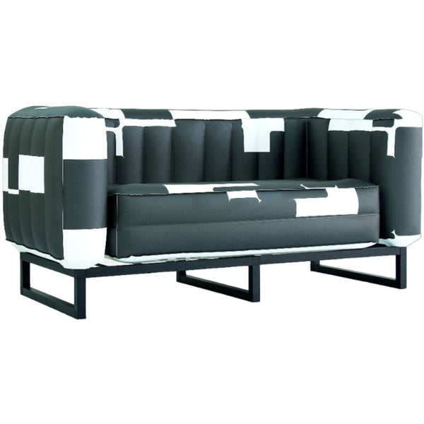 MOJOW Furniture | Yomi Atelier Sofa | Black Aluminum Frame | Black and White