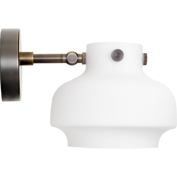 &Tradition Copenhagen Wall Lamp G9 SC54 | Satinized Opal Glass/Bronzed Brass