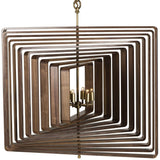 Sonder Living Spiral Walnut Chandelier | 120V