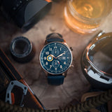 AVI-8 Watch Hawker Hurricane Classic Chronograph | Genuine Leather Strap