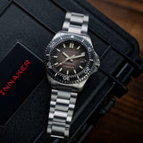 Spinnaker Watch Tesei Titanium Automatic | Black Dial with Titanium Case