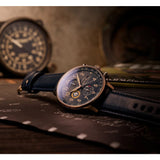 AVI-8 Watch Hawker Hurricane Classic Chronograph | Genuine Leather Strap