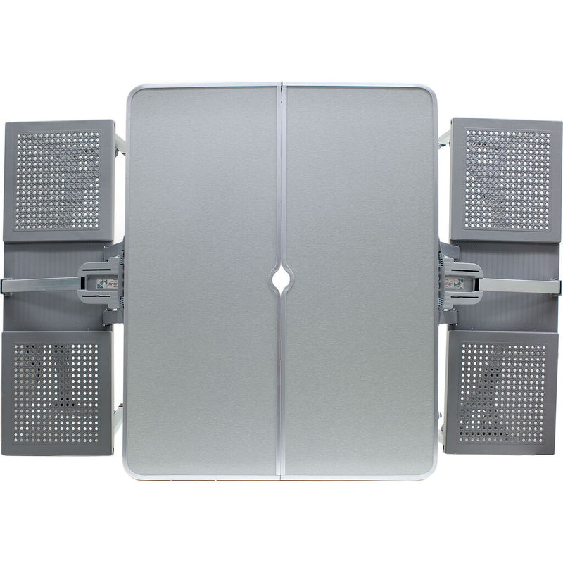 Picnic Time Oniva Aluminum Portable Picnic Table w/ Seats | Silver