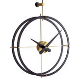 Nomon Dos Puntos NG Wall Clock | Brass/Calabo Wood