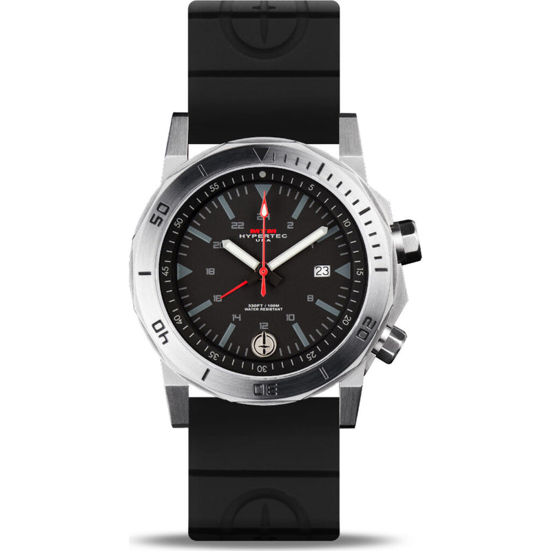 MTM Special Ops H-61 Watch | Silver/Black/Black Rubber II