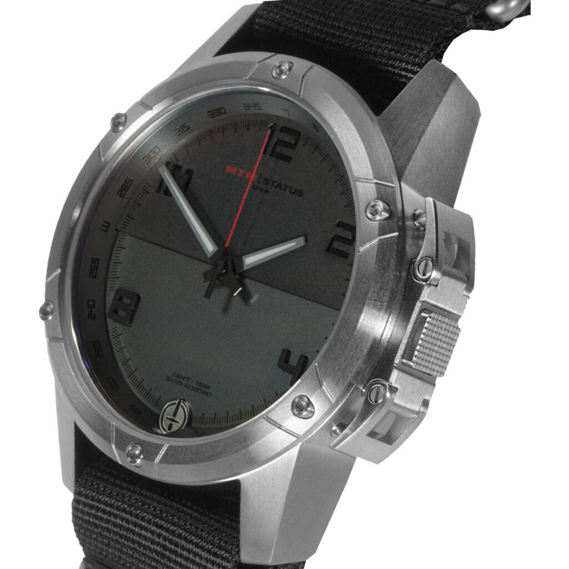 MTM Special Ops Silver Status Watch | Silver/Nylon Black