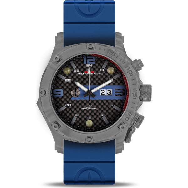MTM Special Ops Vulture Watch | Grey/Blue/Blue Rubber II