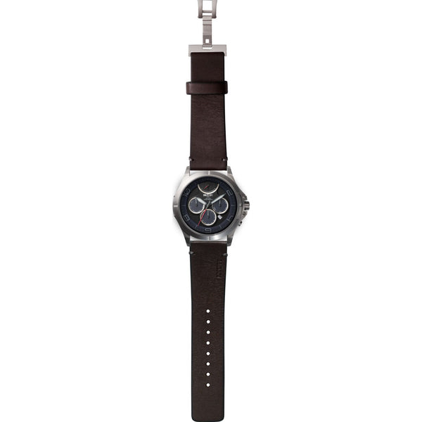 MTM Special Ops 42 Oconus Watch | Silver/Blue II/Leather Brown