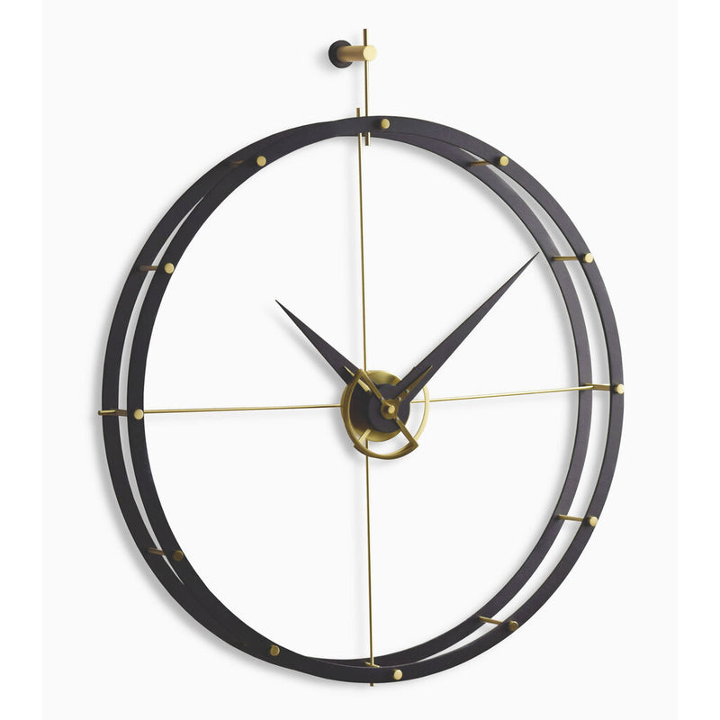 Nomon Doble O NG Wall Clock | Brass/Calabo Wood