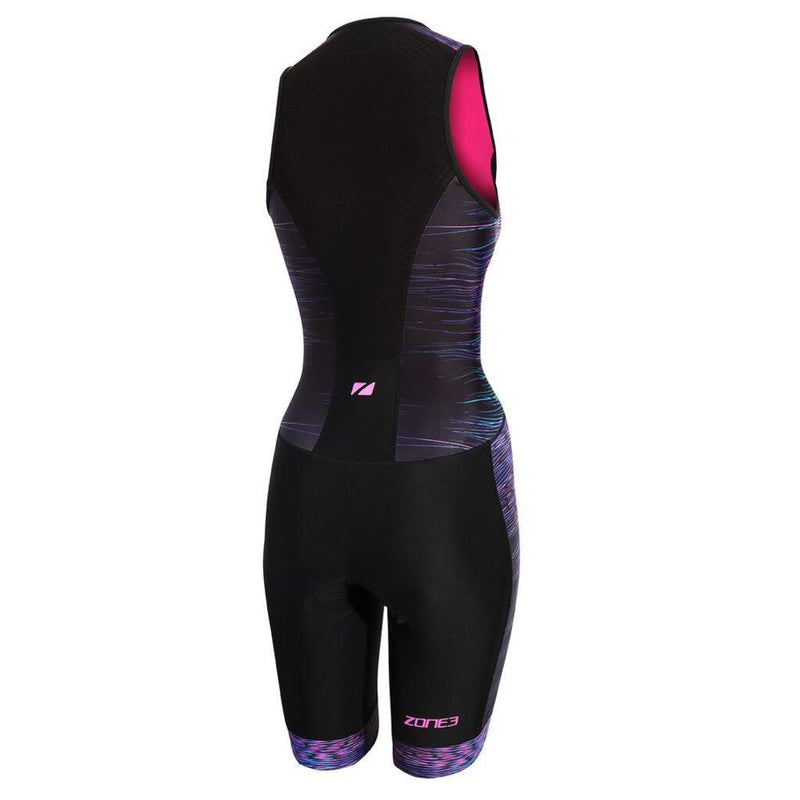 Zone3 Women's Activate Plus Momentum Sleeveless Trisuit | Black/Blue/Pink