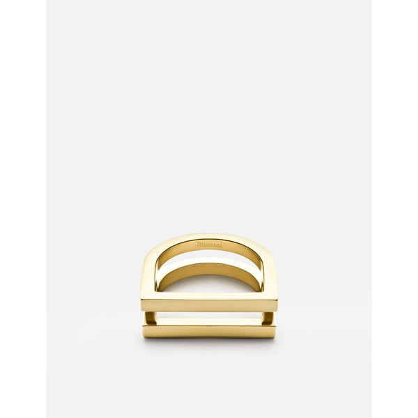 Miansai Square Bar Ring, Gold Plated | Polished Gold