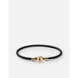 Miansai Nexus Leather Bracelet, Gold Vermeil
