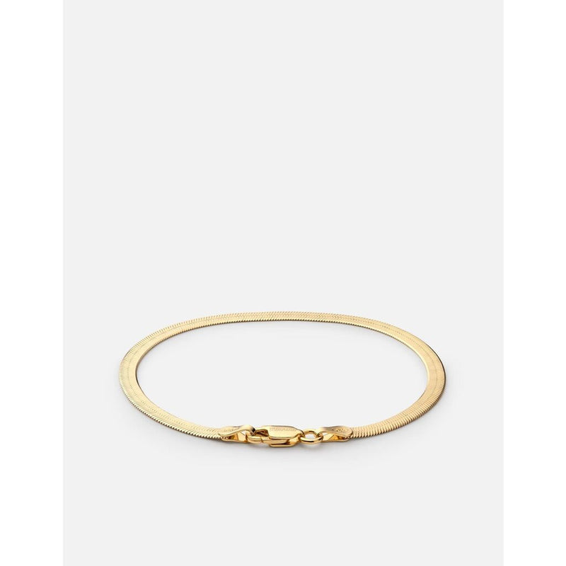 Miansai 3Mm Herringbone Bracelet, Gold Vermeil | Small Polished Gold