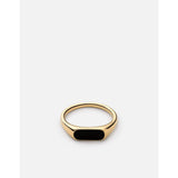 Miansai Thin Pax Ring, Gold Vermeil W/Enamel | Black